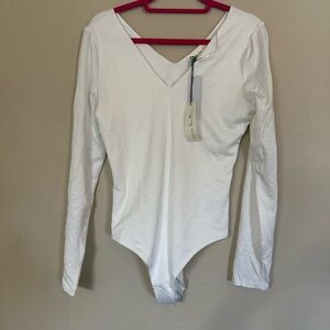 Nine Britton‎ Ivory Ribbed Bodysuit